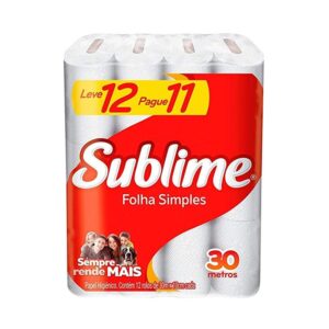 Papel Higiênico Folha Simples 12un